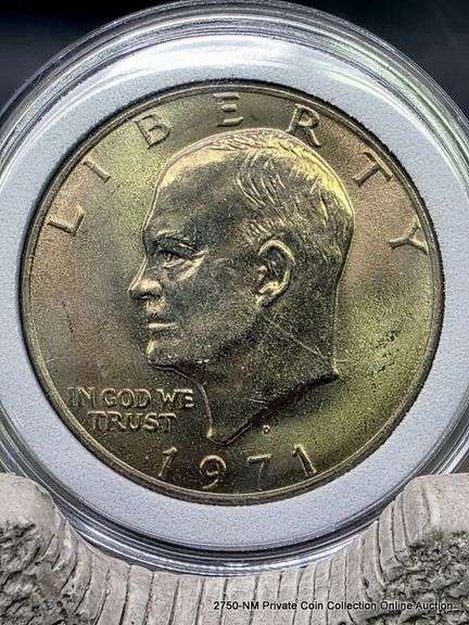 1971 D Eisenhower Silver Dollar MS+