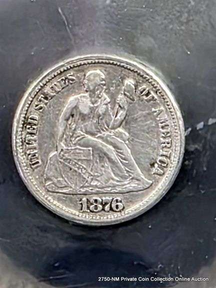 1876 CC Seated Liberty Dime VF30