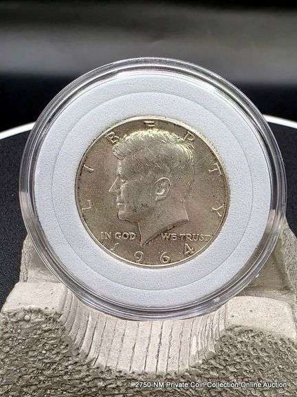 1964  Kennedy Half Dollar   Nail polish