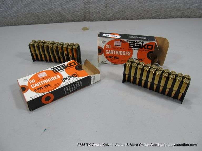 FINLAND SAKO 6PPC USA 70 GR HOLLOW POINT BOAT TAIL (2X MONEY) - Bentley ...