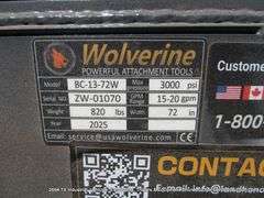 WOLVERINE BC-13-72W 72" SKID STEER BRUSH CUTTER, S/N ZW-01070