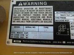 CATERPILLAR V40E FORKLIFT, LP 4000 LBS, 567 HRS., S/N 5NG00841, 1 KEY
