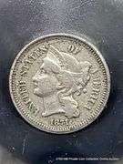 1871  Three Cent Piece VF25