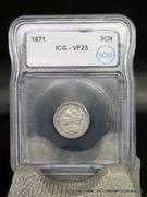 1871  Three Cent Piece VF25