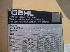 GEHL 5640 TURBO SKID STEER LOADER, S/N GHL05640F00514005, 3460 HRS, 1 KEY
