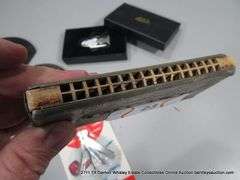 LOT: BROG PIPE EAMER W/ CASE, MEDICO PIPE MATE - UNOPENED, M. HOHNER ECHO HARMONICA, (2) LEATHER TOB