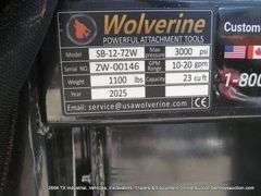 WOLVERINE SKID STEER SCREENING BUCKET MODEL: SB-12-72W, S/N: ZW-00146