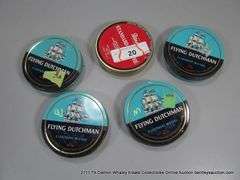LOT: ANTIQUE TOBACCO TINS - (4) FLYING DUTCHMAN TINS (EMPTY), (1) PETERSON STANDARD MIXTURE - HAS TO
