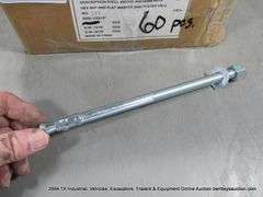 XL SCREW CORP STEEL WEDGE ANCHORS W/ HEX NUT & FLAT WASHER, 1/2X10" (BOX)