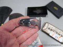 LOT: BROG PIPE EAMER W/ CASE, MEDICO PIPE MATE - UNOPENED, M. HOHNER ECHO HARMONICA, (2) LEATHER TOB