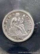 1876 CC Seated Liberty Dime VF30