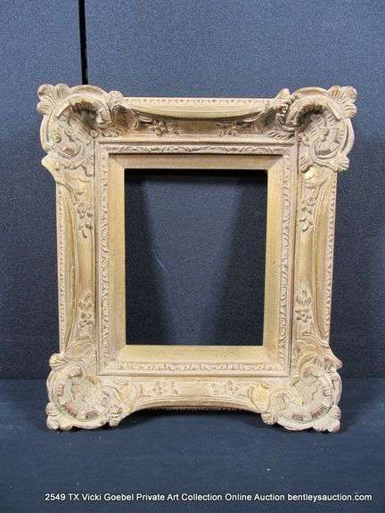 GOLD PAINTED, CARVED ORNATE WOODEN FRAME 15 X 17