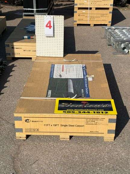 2025 KJ ALL STEEL CARPORT MODEL: K1119, 11' X 19'