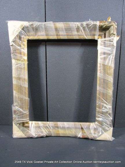 BRONZE PAINTED, CARVED ORNATE WOODEN FRAME - (WRAPPED IN PLASTIC) 28 X 32