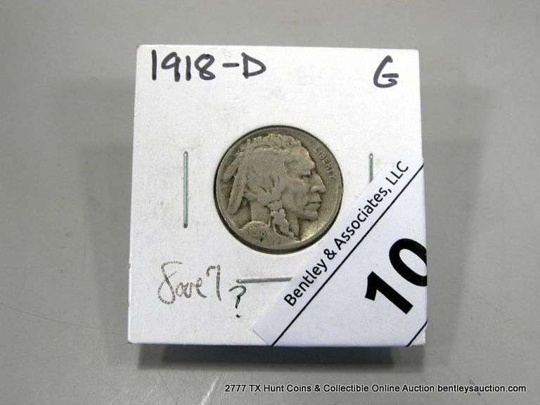 1918-D TYPE 2 BUFFALO NICKEL, FULL HORN