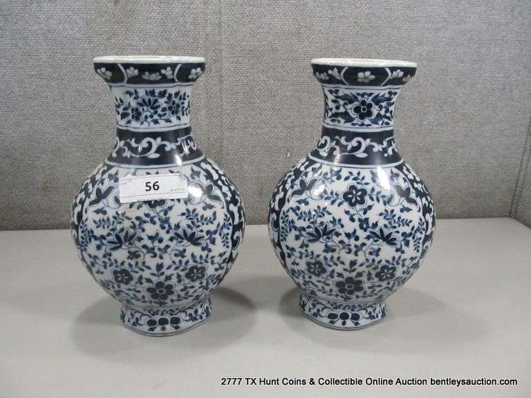 2: ASIAN DECORATIVE VASES, CERAMIC  (12" X 7")