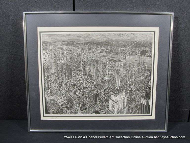 SKYSCRAPERS AT NIGHT SIGNED #131/500 20 X 24