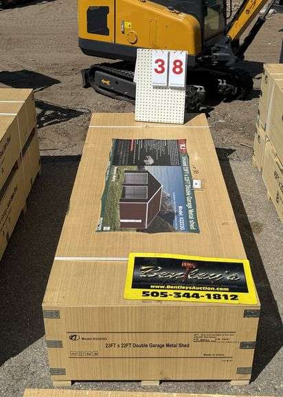 2025 KJ DOUBLE GARAGE METAL SHED MODEL: K2223G, 23' X 22'