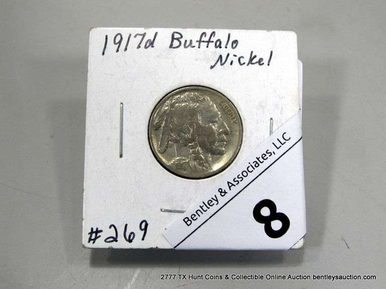 1917-D TYPE 2 BUFFALO NICKEL, FULL HORN