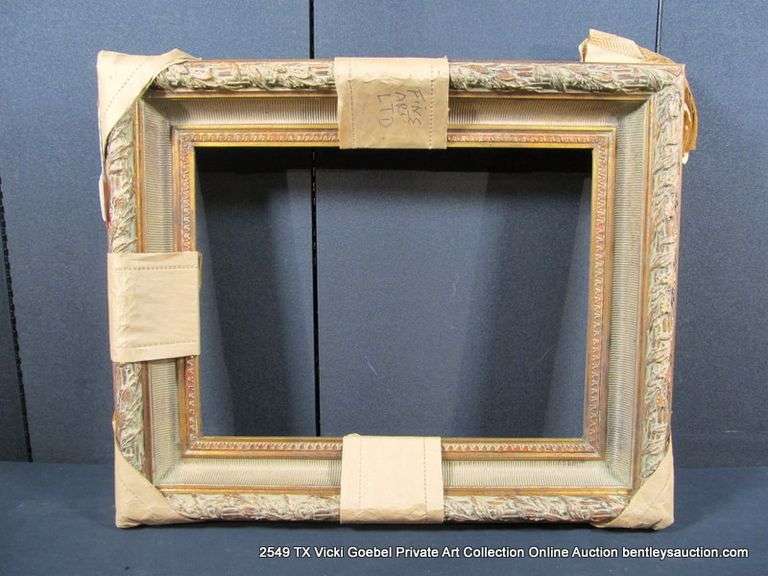 BRONZE PAINTED, CARVED ORNATE WOODEN FRAME 27 X 33