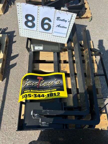 2025 MOWER KING SKID STEER FORKS MODEL: SA - ADJUSTABLE, QUICK ATTACH, S/N: SA25050102C
