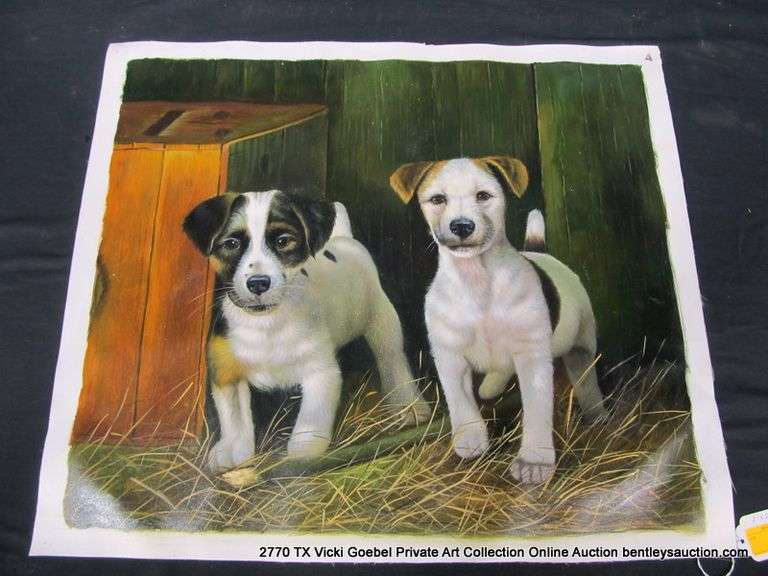 PORTRAIT OF 2 JACK RUSSEL TERRIERS