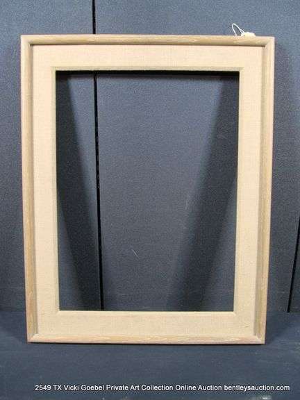 WASHED-WALNUT, W/ THICK LINEN INLAY, WOODEN FRAME 24 X 30