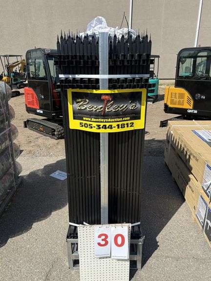 2025 KJ POWDER COATED STEEL SITE FENCE MODEL: K 0608-22, 8' X 6', (22X MONEY)