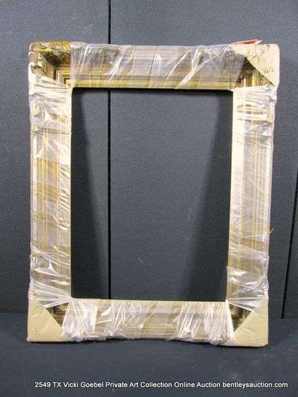 BRONZE PAINTED CARVED ORNATE WOODEN FRAME (WRAPPED IN PLASTIC) 28 X 32