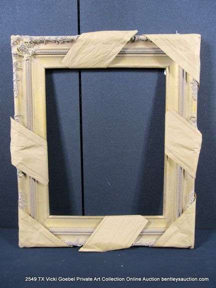 GOLD PAINTED, CARVED ORNATE WOODEN FRAME 23 X 27