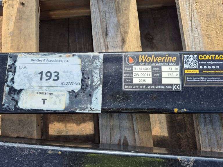 2025 WOLVERINE ATT TOOLS FORKS MODEL: TF1-66-4000G