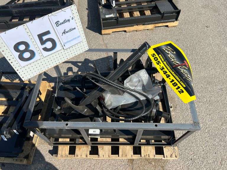 2025 MOWER KING SKID STEER AUGER MODEL: SSECAG-Y WITH 3 BITS - 6", 12", 14" AUGERS,
