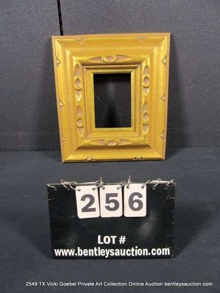 GOLD PAINTED, CARVED WOODEN FRAME 13 X 15