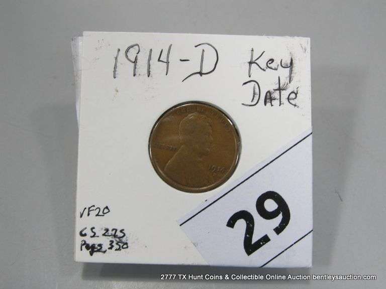 1914-D LINCOLN WHEAT PENNY - KEY DATE