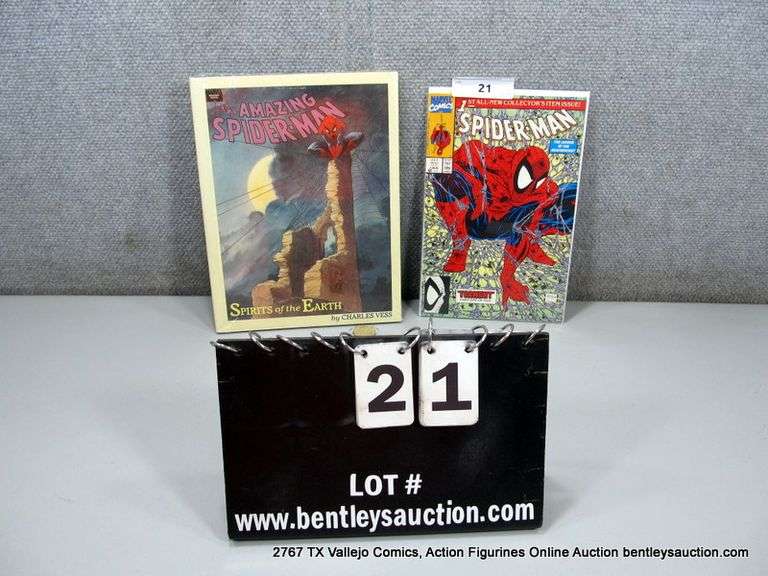 LOT: (2) SPIDERMAN 1 MC FARLANE HARDBACK "SPIDERMAN SPIRITS OF EARTH"