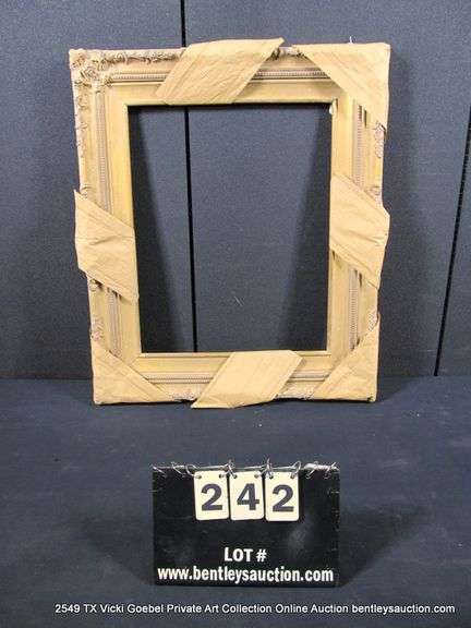 GOLD PAINTED, CARVED ORNATE WOODEN FRAME 23 X 27