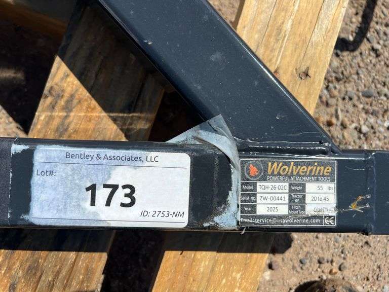 2025 WOLVERINE TRACTOR CLASS 2 QUICK HITCH ATTACHMENT-TRAILER RECEIVER MODEL: TR-26-02C,