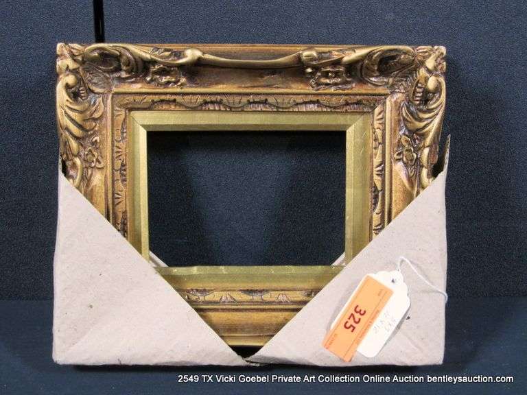 GOLD PAINTED, CARVED ORNATE WOODEN FRAME 10 X 12