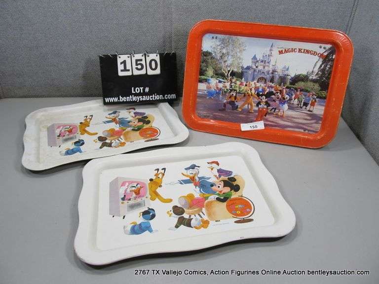 LOT: (3) DISNEY RETRO ALUMINUM EATING TRAYS