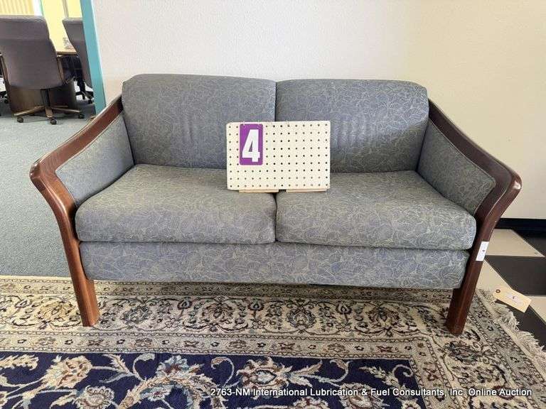 HIGH POINT FURNITURE INDUSTRIES CUSHION & WOOD LOBBY SOFA