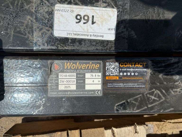 2025 WOLVERINE NON-ADJUSTABLE CLIP-ON PALLET FORK MODEL: TF2-66-4000G