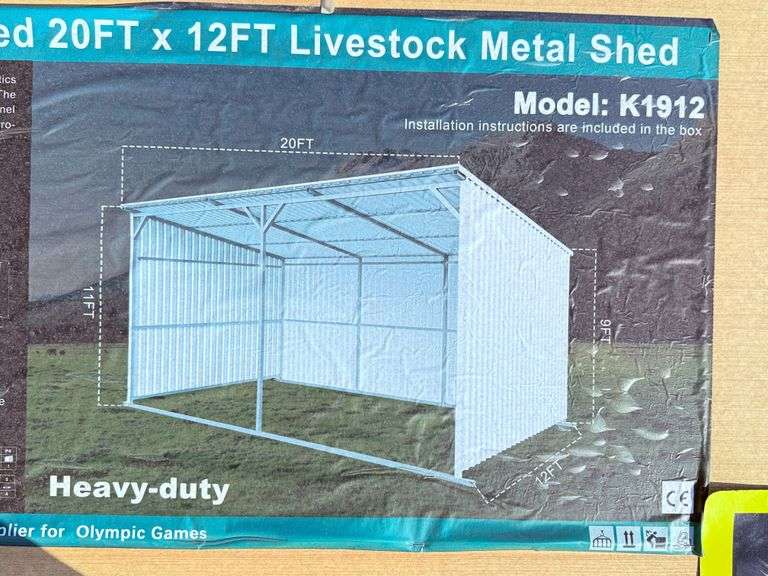 2025 KJ LIVESTOCK METAL STAND MODEL: K1912, 20' X 12'
