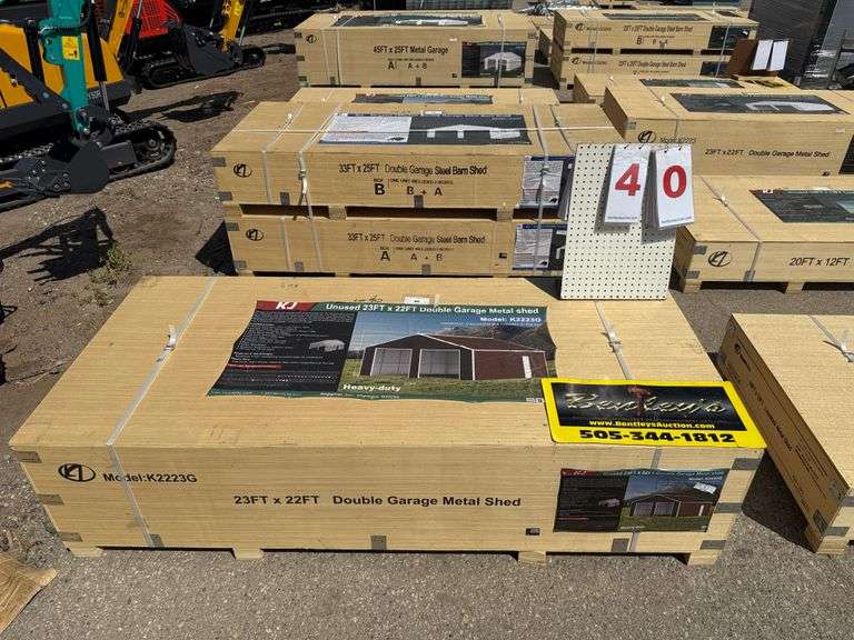 2025 KJ DOUBLE GARAGE METAL SHED MODEL: K2223G, 23' X 22'
