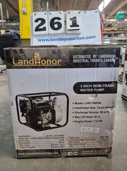 2025 LANDHONOR 3" SEMI-TRASH WATER PUMP MODEL: LHR-TWP80