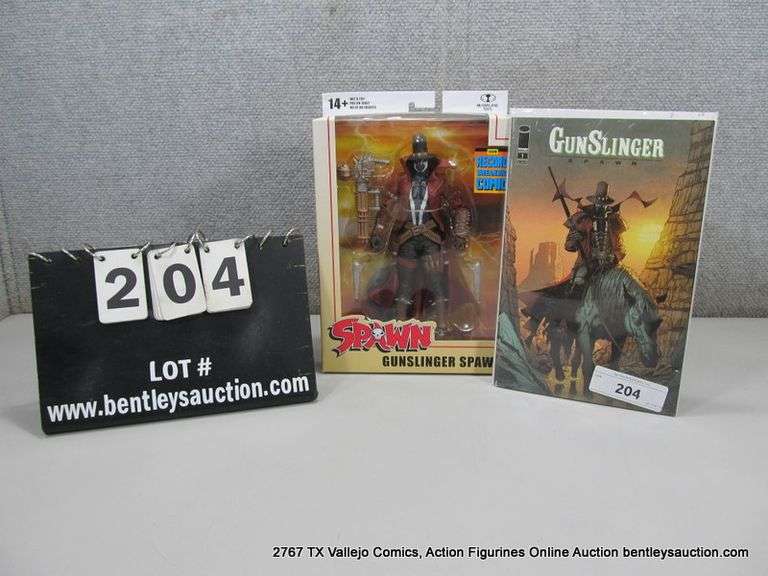 LOT: (2) GUNSLINGER SPAWN ACTION FIGURE & GUN SLINGER COMIC
