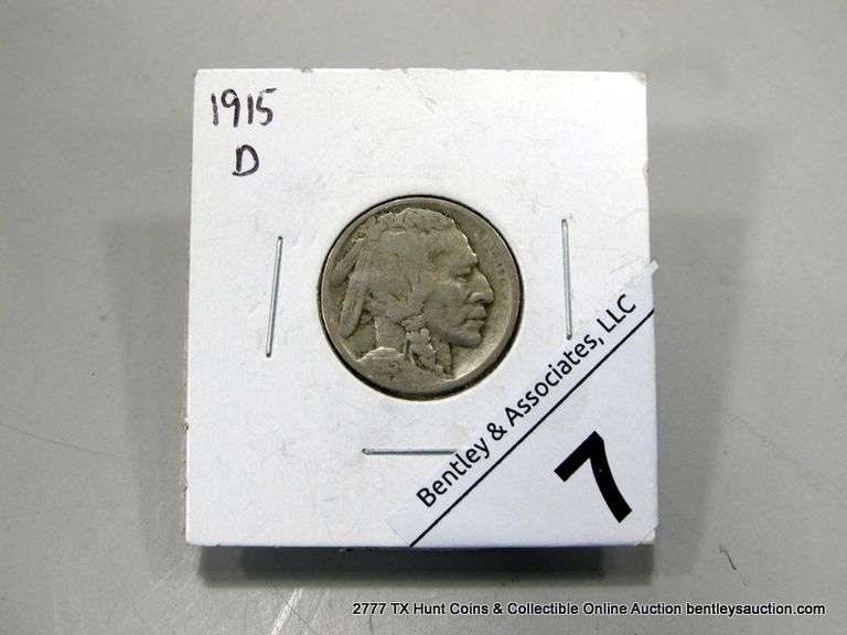 1915-D TYPE 2 BUFFALO NICKEL, FULL HORN