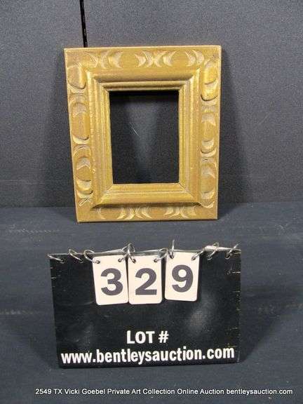 GOLD PAINTED, CARVED WOODEN FRAME 13 X 15