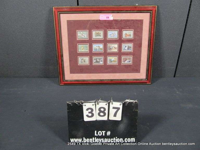 14" X 18" FEDERAL RW - DEPARTMENT OF INTERIOR DUCK COLLECTION STAMP DISPLAY DUCK STAMPS - RW49-60