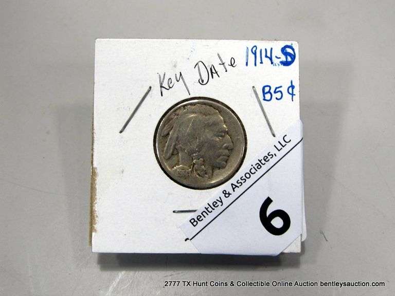 1914-D TYPE 2 BUFFALO NICKEL, FULL HORN