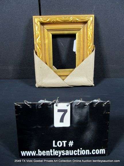 GOLD PAINTED, CARVED ORNATE, WOODEN FRAME 11 X 13